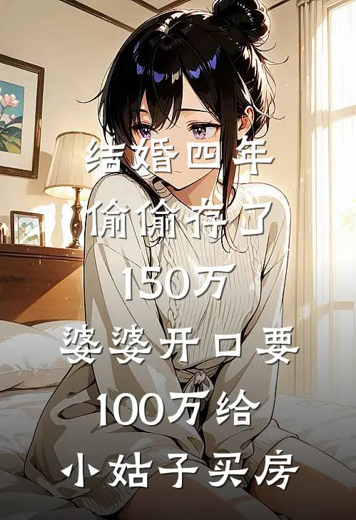 结婚四年偷偷存了150万，婆婆开口要100万给小姑子买房